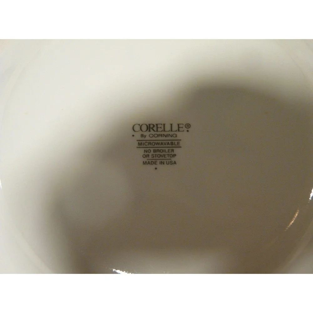 Set of 4 Corelle Corning Salad Plates Blue Star Pattern Retired USA‎ 7.25